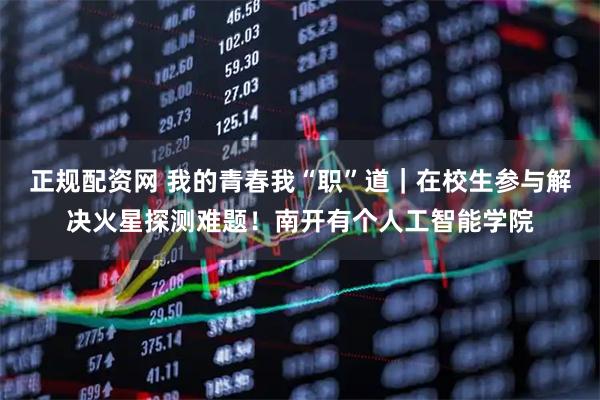 正规配资网 我的青春我“职”道｜在校生参与解决火星探测难题！南开有个人工智能学院
